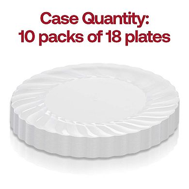 6" Clear Flair Plastic Pastry Plates - 180 pcs