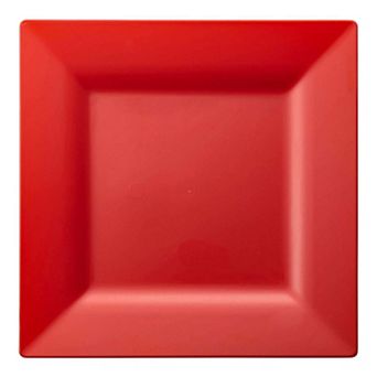 6.5" Square Disposable Plastic Salad Plates - 120 pc