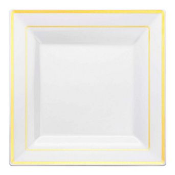9.5" Disposable Plastic Dinner Plates - 120 pc