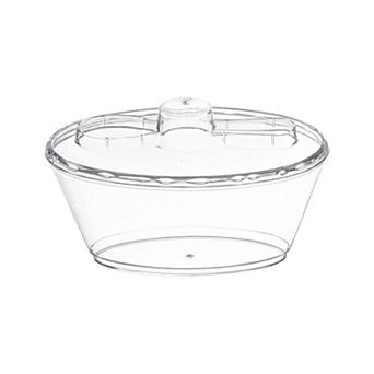 4oz Oval Plastic Mini Cup w/ Lid and Spoon - 288 pc