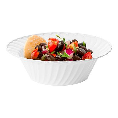 5 oz. White Flair Plastic Dessert Bowls - 180 pcs