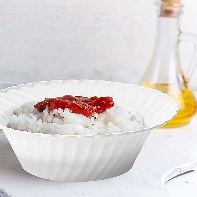 5 oz. White Flair Plastic Dessert Bowls - 180 pcs
