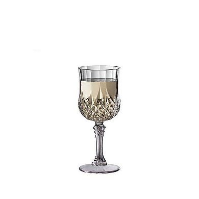 8 oz. Crystal Cut Plastic Wine Glasses - 48 pcs