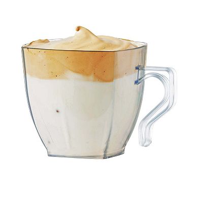 2 oz. Square Plastic Mini Coffee Tea Cups - 240 pcs