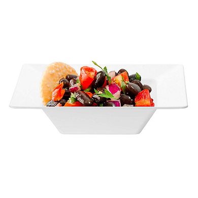 12 oz. White Square Plastic Soup Bowls - 120 pcs