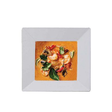 12 oz. White Square Plastic Soup Bowls - 120 pcs
