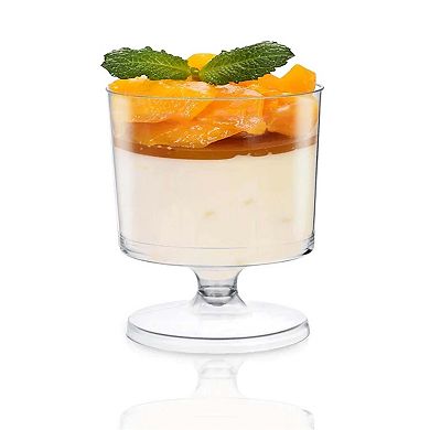 2 oz. Clear Round Plastic Mini Wine Glasses - 480 pcs