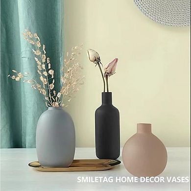Ceramic Vase Set of 3 Decorative Vases, Modern Farmhouse Style