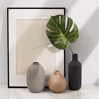 Ceramic Vase Set of 3 Decorative Vases, Modern Farmhouse Style