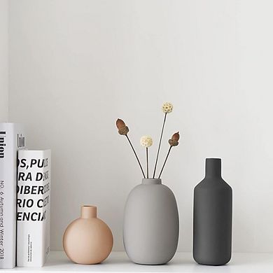 Ceramic Vase Set of 3 Decorative Vases, Modern Farmhouse Style