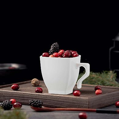 8 oz. White Square Plastic Coffee Mugs - 192 pcs