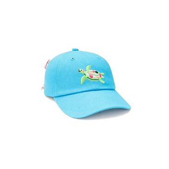 Girls Turtle Bow Baseball Hat