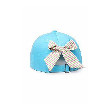 Girls Turtle Bow Baseball Hat