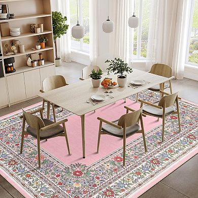 Rugs for Living Room Bedroom Area Rug Washable Solid Natural Accent Rug Non-Shedding Soft