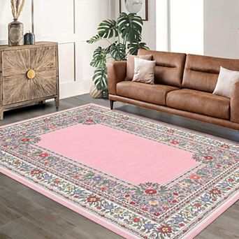 Rugs for Living Room Bedroom Area Rug Washable Solid Natural Accent Rug Non-Shedding Soft