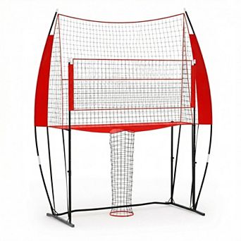 Volleyball Net System 8x11 Ft, Adjustable Height, Portable Durable Set with Carrying Bag