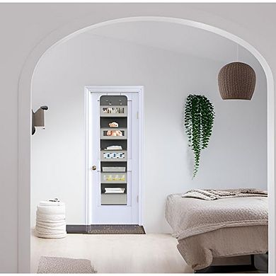 Over Door Hanging Organizer with 5 Clear Window Pockets and Hooks