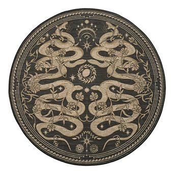 Living Room Rug Snake Area Rug, Non Slip Washable Rugs with Soft Stain Resistant Low Pile Design