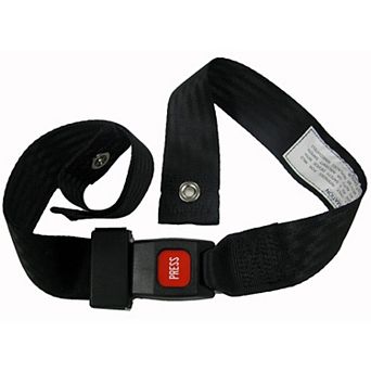Invacare Wheelchair Positioning Strap 48" with Push Button Buckle, Safety Belt Support - Black