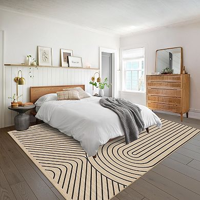 Large Rugs for Living Room Bedroom Area Rug Washable Solid Natural Accent Rug Non-Shedding Soft