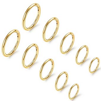 Stainless Steel Nose Hoop Set