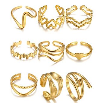 Open Band Ring Set Women