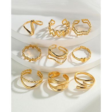 Open Band Ring Set Women