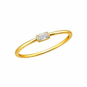 Minimal Stackable Gem Ring