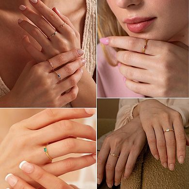 Minimal Stackable Gem Ring