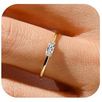 Minimal Stackable Gem Ring