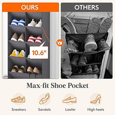 Over Door Shoe Organizer with 11 Deep Pockets Hanging Storage