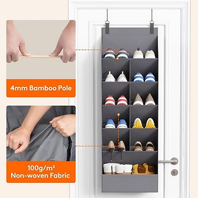 Over Door Shoe Organizer with 11 Deep Pockets Hanging Storage
