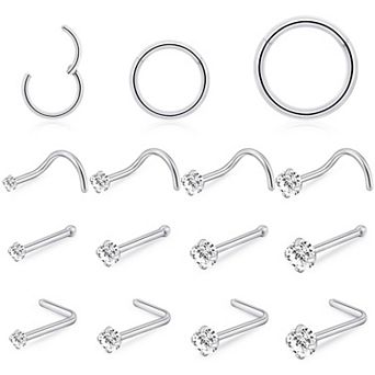 Stainless Steel Nose Ring Set