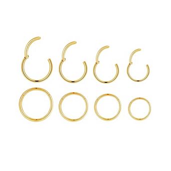 Steel Hinged Piercing Hoops