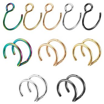 Clip On Nose Ring Jewelry Set