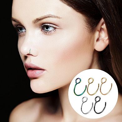 Clip On Nose Ring Jewelry Set