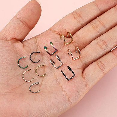 Clip On Nose Ring Jewelry Set