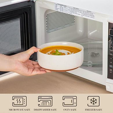 Ceramic Cereal and Soup Bowls Set Microwave & Dishwasher Safe
