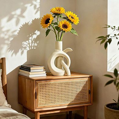 Ceramic Vase Set of 2 Decorative Vases for Pampas Grass, Modern