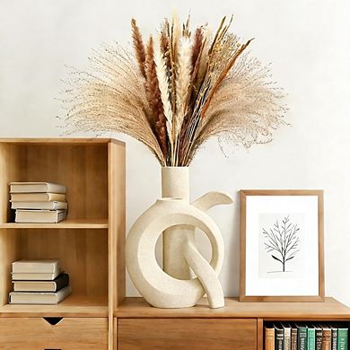 Ceramic Vase Set of 2 Decorative Vases for Pampas Grass, Modern