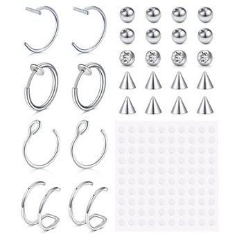 Stick-On Earring and Nose Hoops