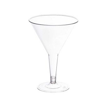 6 oz. Clear Plastic Martini Glasses - 192 pc