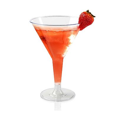 6 oz. Clear Plastic Martini Glasses - 192 pcs