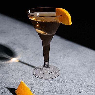 6 oz. Clear Plastic Martini Glasses - 192 pcs