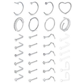 Stainless Steel Nose Stud Pack