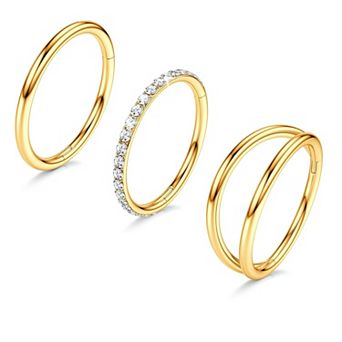 Hinged Nose Hoop Set
