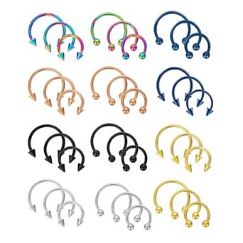 Stainless Steel Horseshoe Rings