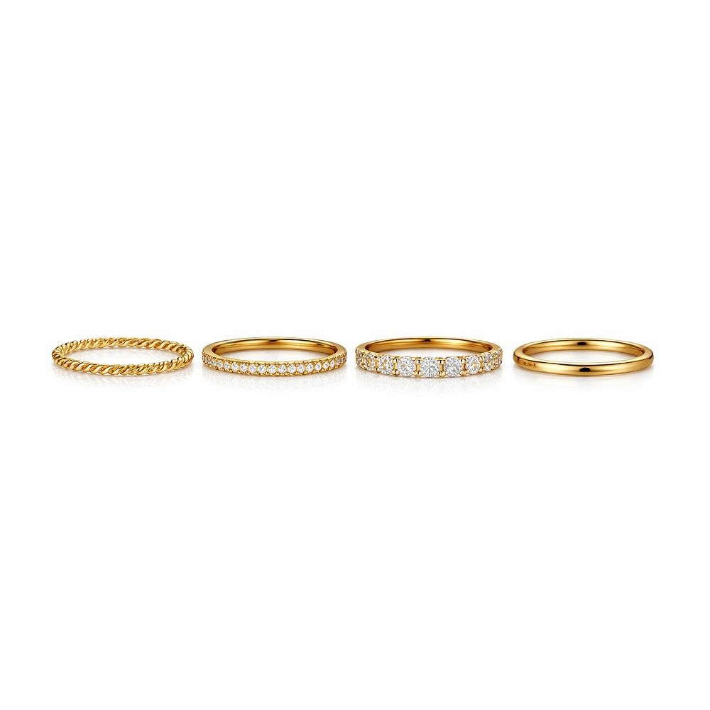Cubic Zirconia Stack Ring Set