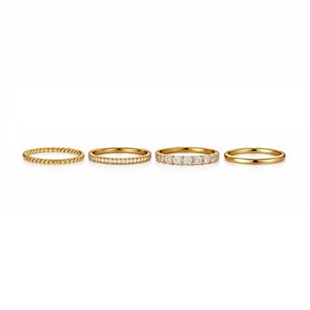 Cubic Zirconia Stack Ring Set
