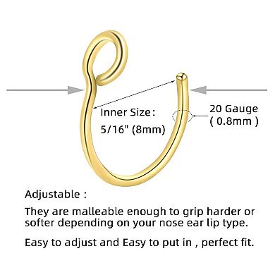 Stainless Steel Fake Nose Rings